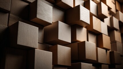 Textured Wooden Blocks Background for Design Projects