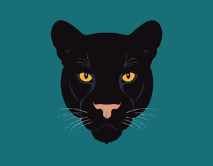 panther head, animal illustration