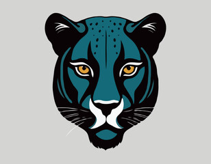 panther head, animal illustration