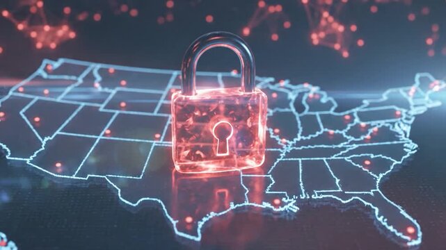 Digital security and data protection across a global network map