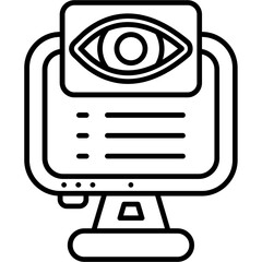 Computer Vision Outline Icon