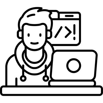 Web Developer Outine Icon