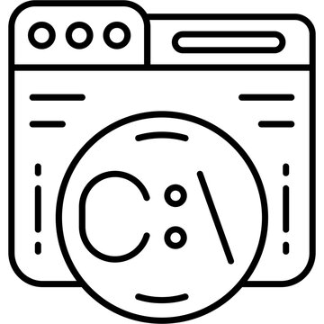 Command Prompt Outine Icon
