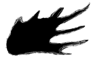 Abstract black brush strokes forming decorative corner accents, enhancing elegant layouts and framing modern graphic design compositions.