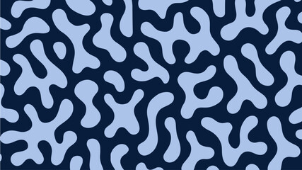 Modern abstract organic blob pattern vector background in blue tones for creative branding poster website and digital design use