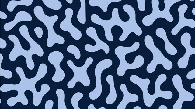 Modern abstract organic blob pattern vector background in blue tones for creative branding poster website and digital design use