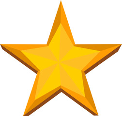 gold star isolated on white background