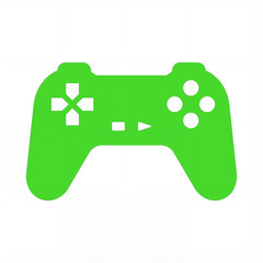 Video game controller design in simple black shape in color: chartreuse 2