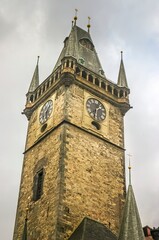 The Old Town Hall Tower in Prague, Czech Republic