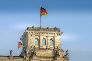 The Reichstag building in Berlin, Germany