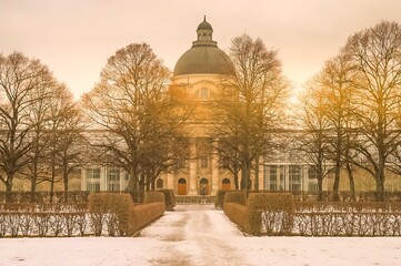 Bavarian State Chancellery in the Hofgarten park, Munich, Germany