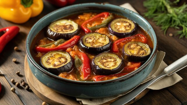 A traditional dish of Andorra. Escalivada is a mixture of toasted eggplant and peppers.