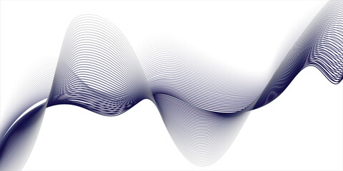 Dark blue wavy lines on a white background, a calm and dynamic abstract artwork featuring flowing energy and geometric precision for design and technology projects.