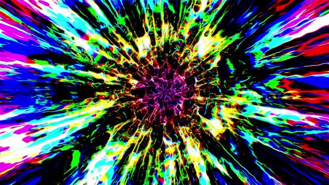 遊技機風ループ背景 歪んだオーラ 虹色