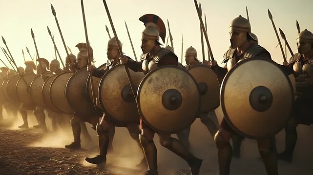 Epic Scene Spartan in war 