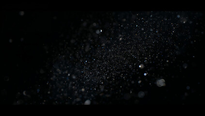Obraz premium Dark Background with Floating Particles and Bokeh Effect