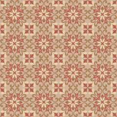 luxury floral damask pattern seamless vector background featuring ornate damask pattern details, creating an elegant decorative ideal for textiles, tile, wallpapers, packaging