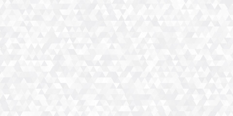 Seamless white triangles mosaic background, Silver geometric shapes pattern or abstract gradient triangular retro shapes,  illustration vector.
