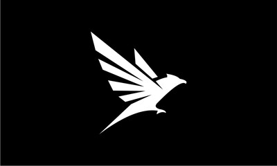 Dynamic white eagle logo with sharp geometric wings.