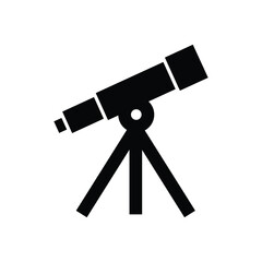 Telescope icon vector on white background 