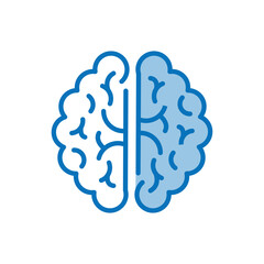 Brain icon flat design vector 
