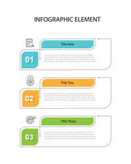 3 step Infographic template vector element 