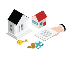 Real Estate Transaction and Mortgage of house loan with bank