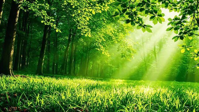 Soothing Misty Morning Bloom with smooth rainbow gradient fading in effect green screen smooth gradients style featuring natural