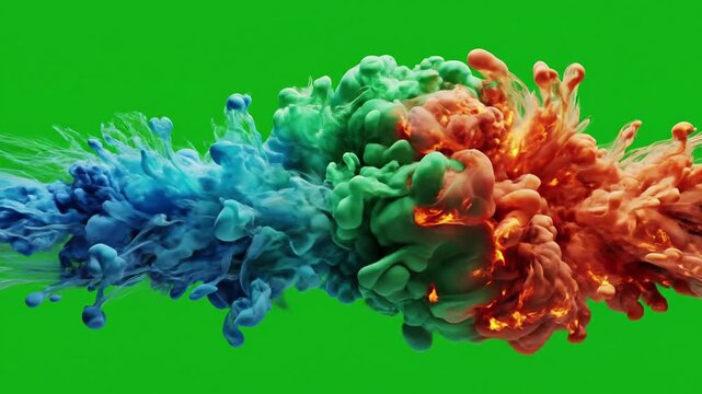 Raindrops falling onto a puddle with slow motion fluid simulation flowing across effect chroma fluid dynamics style featuring fluid