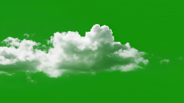 Whispering Cloud Streamers with slow moving clouds drifting across pure effect green screen cloud effects style featuring clouds,