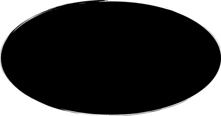 Oval brush painted ink. Grunge design elements