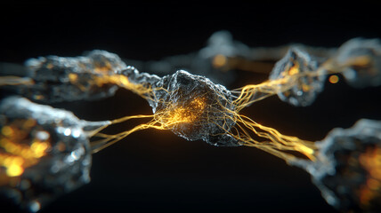 A dynamic visualization of energy transfer between connected elements, representing power flow, physics principles and advanced scientific interaction.
