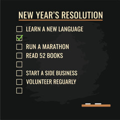 New Years Resolutions Checklist Run a Marathon Checked.