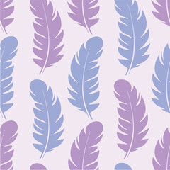 Pastel Feather Pattern A Delicate and Dreamy Design.