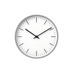 Modern Round Wall Clock with Black Hands and Numbers