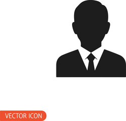 Silhouette of a Businessman Professional Profile Image for Corporate Use.