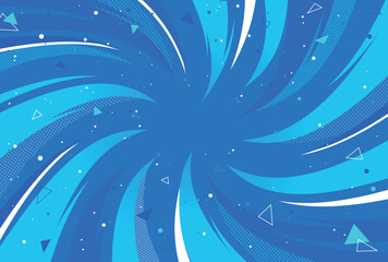 注目 集中 驚き 明るくポップな背景素材 水色 青色 アクア イベント セール バックグラウンド 渦