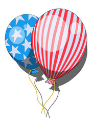Patriotic Red, White, and Blue Celebration Balloons