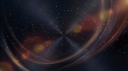 Obraz premium An elegant dark abstract background with shimmering sparkles in banana yellow and Tuscany hues.