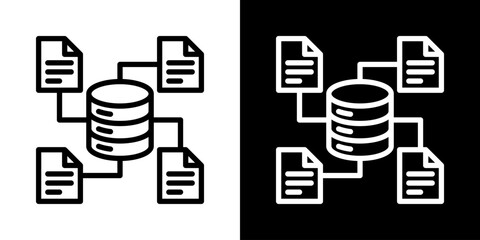 Data Organization Icon Of Line Black And White Style 