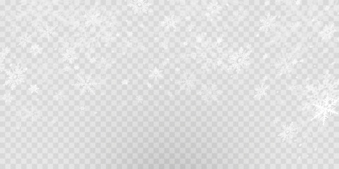 Simple heavy snowflakes design. Wintertime speck freeze shapes. Snowfall weather white blue illustration. Scattered snowflakes december theme. Snow hurricane landscape.	