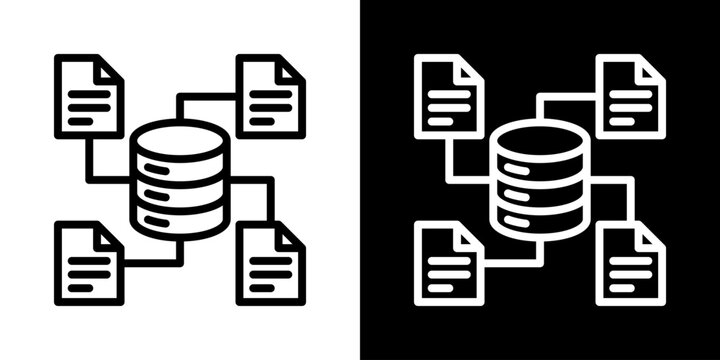 Data Organization Icon Of Line Black And White Style 