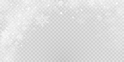 Simple heavy snowflakes design. Wintertime speck freeze shapes. Snowfall weather white blue illustration. Scattered snowflakes december theme. Snow hurricane landscape.	