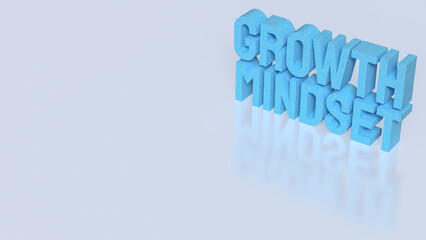 Fototapeta premium Inspirational Growth Mindset Typography Concept 3d render.