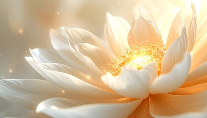Obraz premium Silent Bloom Lotus Radiance. Abstract Religious Background