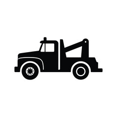 Fototapeta premium A stylized black silhouette of a watering can sits on a white background