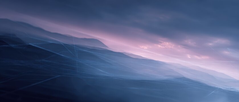 technology future concept with abstract digital landscape