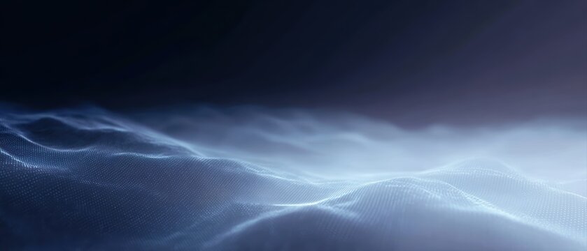 future technology landscape concept with abstract digital terrain