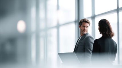 Fototapeta premium business lifestyle candid moment in modern office