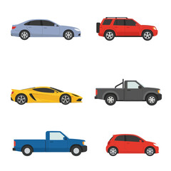 Collection of Various Vehicles and Cars.